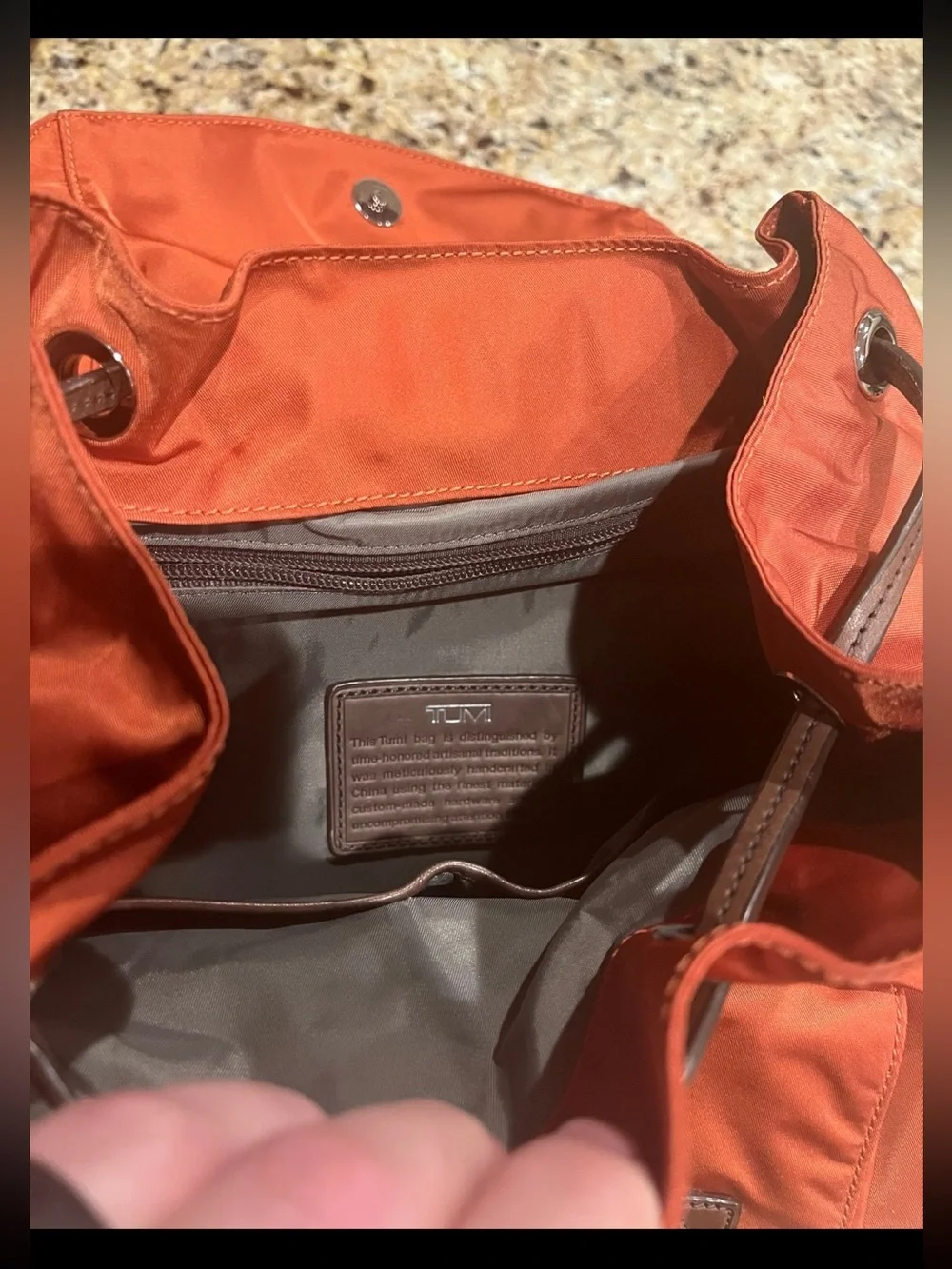 Tumi Voyageur Basel Backpack, Orange/brown ladies backpack